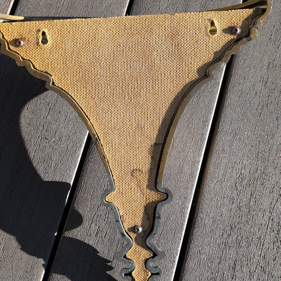 Vintage Ornate Antique Gold Burwood Products Wall Pocket MCM Hollywood Regency - Picture 7 of 8